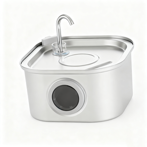 Dispensador de Agua Automático para Mascotas JEPSUN de 3.2L, Acero Inoxidable, Fuente de Agua para Perros y Gatos, Diseño Cuadrado Enchufable, Uso en Interiores, Suministros para Mascotas - Product Image 5