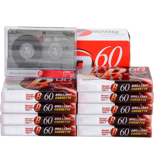 B60 Minutes Professional Recording Time Audio Cassettes Voice Recorded Old Tape Recorder Blank Cassette Tapes Model