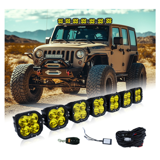 Off-Road LED Light Kit for UTV/4x4: Modular Linkable Bar + Daytime Running Light