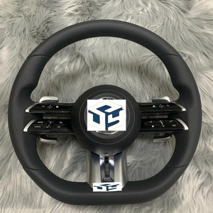 Volant en cuir et fibre de carbone personnalisé en gros pour Mercedes-Benz <span class=keywords><strong>2022</strong></span> Nouveaux modèles CLS GLE W213 W238 W205 W222 W463 W167 G63 <span class=keywords><strong>Classe</strong></span> C C63 - Product Image 2