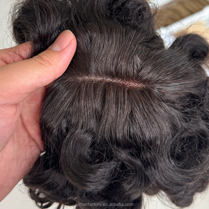 ท็อปเปอร์ผมแท้ 100% จากรัสเซีย สีบลอนด์ไฮไลท์  ฐานโมโน  ถักด้วยมือ สำหรับผู้หญิง - Product Image 3