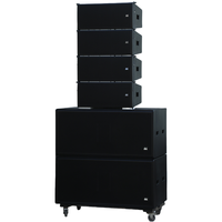 Sistema de Altavoces PA Estéreo Portátil DBK Dual de 10 Pulgadas, Sistema de Sonido Profesional para Conciertos al Aire Libre, Conjunto de Altavoces de Línea de Madera