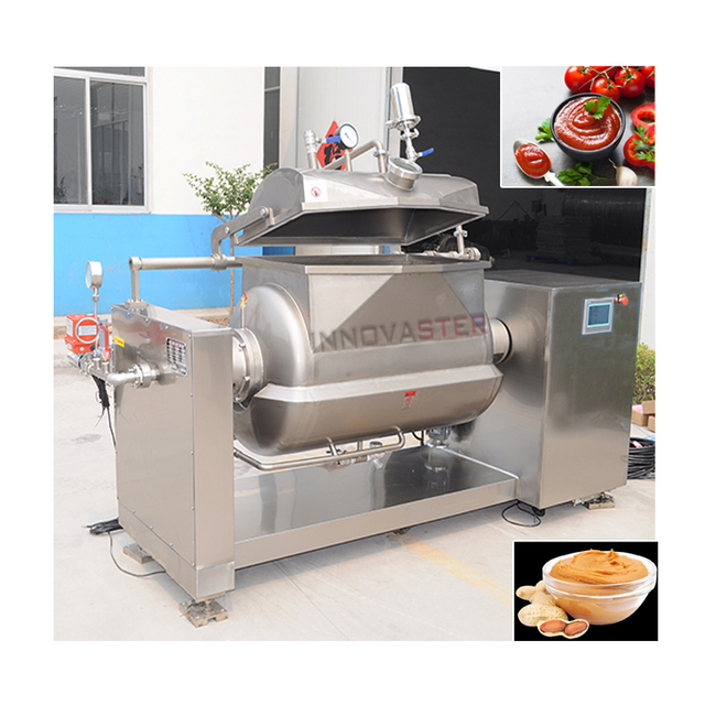 Horizontal Vacuum Cooking Mixer Vacuum Jacketed Kettle for Fruit Sauce