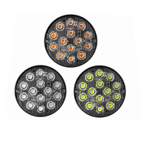 Feu arrière rond à LED de 3 pouces Marqueur d'urgence pour camion Lampe stroboscopique d'avertissement 12V 24V Lampes de signalisation pour moto remorque pick-up RV