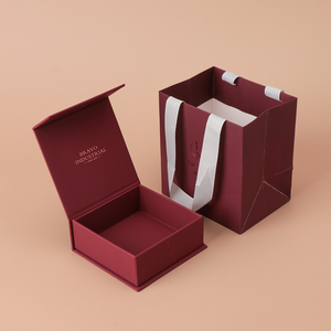 Bravo Packaging Direct Factory, Servicio Integral, Juego de Cajas de Regalo Cuadradas de Papel de Lujo Color Borgoña, OEM ODM, Juego de Regalo al por Mayor - Product Image 2