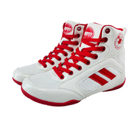 Chaussures de boxe en gros, personnalisables avec logo OEM, respirantes, antidérapantes, à lacets, pour salle de sport, dojo, distributeur, approvisionnement en vrac
