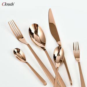 Vajilla Yindiao, Vajilla Portuguesa de Lujo, Juego de Vajilla de Acero Inoxidable Color Oro Rosa, Cubiertos Vintage para el Hogar o Bodas - Product Image 6