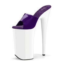 Chaussures de danse à plateforme à talon fin, bout ouvert, semelle blanche, 26 cm (10 pouces), pour boîte de nuit, pole dance, modèles sexy, style fétiche, pour reine de la scène