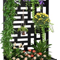 Vente en gros de jardinières décoratives en métal personnalisées pour l'extérieur, gravure laser 3D, imperméables, durables, écran d'intimité en aluminium