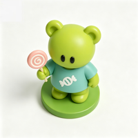 Figurine de bureau personnalisable en PVC, série Ours Vert avec Sucette, boîte mystère 5 cm, jouet décoratif unisexe, cadeau pour les 14 ans et plus