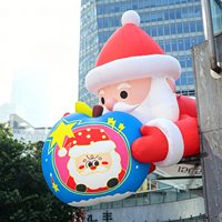 Modèle publicitaire gonflable de pomme de Noël personnalisé, imperméable, résistant au vent, lumineux, géant, pour l'extérieur