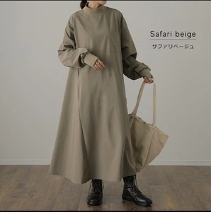 Nuevo Vestido Maxi de Punto Acanalado de Manga Larga, Estilo Coreano, Holgado, Tallas Grandes, Casual, Largo por Encima de la Rodilla, Moda Otoño - Product Image 4