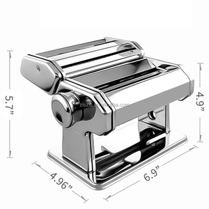 Máquina Manual para hacer Pasta, caja de Color plateado de acero inoxidable, máquina eléctrica para Fideos de <span class=keywords><strong>restaurante</strong></span>, máquina para <span class=keywords><strong>restaurante</strong></span> de un <span class=keywords><strong>restaurante</strong></span> de 500 A LA Paté - Product Image 2