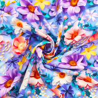 Tissu en rayonne à imprimé floral numérique, motif hawaïen, vente en gros, tissu en rayonne viscose tissé doux et fluide pour chemise