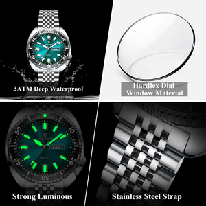 Poedagar <span class=keywords><strong>Vente</strong></span> Chaude <span class=keywords><strong>Luxe</strong></span> Affaires Montres Quartz en Acier Inoxydable Étanche Lumineuse pour Hommes - Product Image 4