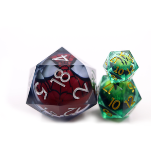 New Design Custom Resin sharp Edge <strong>Dice</strong> 50mm Oversize D20 Spider <strong>Man</strong> Single Led <strong>Dice</strong> for DND RPG Game - Product Image 1