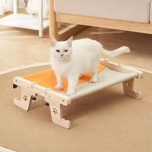 Cama para Gatos Colgante Ajustable de Lujo, Mesa Auxiliar de Madera, Escritorio Grande, Casa para Mascotas - Product Image 4