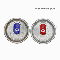 Couvercle de canettes en aluminium à ouverture facile, 1 pièce, 202 B64 SOT