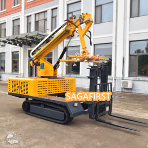 Véhicule d'installation de panneaux photovoltaïques sur chenilles hydrauliques avec aspiration sous vide pour une installation sans <span class=keywords><strong>casse</strong></span> - Product Image 1