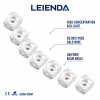 Diode LED SMD 3528 à lentille dôme rouge 620nm 630nm, haute luminosité, lumière concentrée pour indicateur de signalisation et affichage de trafic