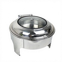 Réchaud électrique en acier inoxydable argenté 9L, réchaud à buffet, brûleur, restauration, élégant, commercial, restaurant, hôtel, OEM ODM