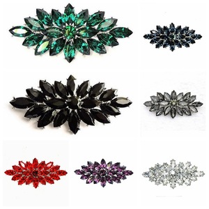 Crystal Gold Plated Women's Marquise Cut Purple Leaf Plant Shape Alloy Brooch <b>Wedding</b> Jewelry <b>Accessory</b> with Plating - Product Image 6