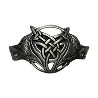 Bullzine - Pare-chocs de camion en alliage de zinc, tête de loup de style western, nœud celtique, nouveau modèle FP-03742