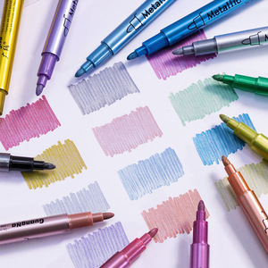 Vente chaude Usine 12 Couleurs Marqueurs Métalliques Permanents Stylos Crayons <span class=keywords><strong>Pour</strong></span> La Peinture De <span class=keywords><strong>Roche</strong></span> - Product Image 5