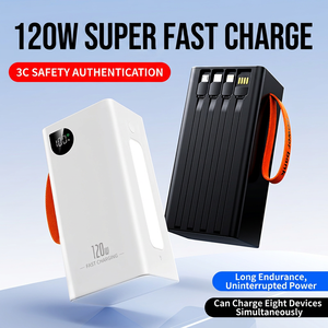 สถานีไฟฟ้าพกพา 120W ชาร์จเร็ว พร้อมสายชาร์จในตัว หน้าจอดิจิตอล พอร์ต USB สี่พอร์ต ช่องเสียบ Type C - Product Image 2