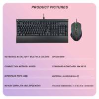Teclado y Ratón para Juegos Redragon S101 USB, con Panel de Aleación Mecánica, Retroiluminación RGB Colorida y Diseño Ergonómico