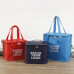 Günstige benutzer definierte Logo drucken wasserdichte Picknick Mittagessen isolierte Kühltasche