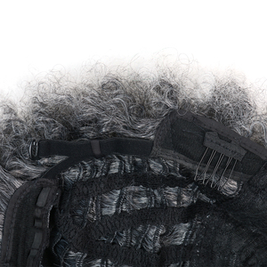 Perruque Courte Bouclée Kinky Africaine Volumineuse <span class=keywords><strong>avec</strong></span> <span class=keywords><strong>Frange</strong></span>, <span class=keywords><strong>Dégradé</strong></span> Naturel, Synthétique, pour Femmes, Fête et Danse - Product Image 4