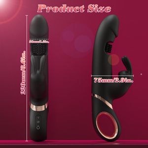 Vibratore Innovativo a Forma di Coniglio LIL Mermaid, Stimolatore Rotante del Punto G, Doppio Motore, Vibrazione Clitoridea, USB, Impermeabile IPX6, Rumore 9-50dB - Product Image 3