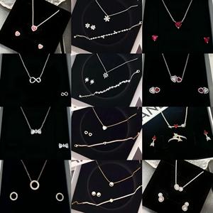 <span class=keywords><strong>Collier</strong></span>, bague et boucles <span class=keywords><strong>d</strong></span>'oreilles en <span class=keywords><strong>argent</strong></span> 925 double cœur de haute qualité - ensemble de bijoux de luxe pour femmes - Product Image 5