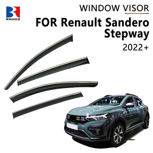 Déflecteurs de vent pour voiture, injection, pour Renault <span class=keywords><strong>Dacia</strong></span> Sandero <span class=keywords><strong>Stepway</strong></span> 2013-2023, pare-pluie, déflecteur de fenêtre latérale, visière de fenêtre - Product Image 1