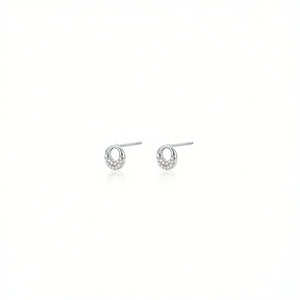 Pendientes Geométricos Amy Amy de Plata 925 con Circonia, Minimalistas para Uso Diario - Product Image 3