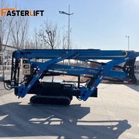 Nacelle élévatrice sur chenilles, nacelle araignée, nacelle élévatrice à bras articulé, équipée de stabilisateurs hydrauliques pour travaux en hauteur dans les espaces étroits