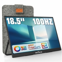 InnoView Tragbarer Monitor 18,5 Zoll Laptop USB-C HDMI HDR Reise-Monitor mit Standfuß für Mac PC PS4/5 Switch