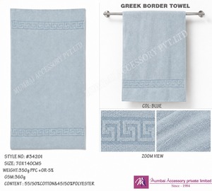 Serviette de bain 100 % coton premium à motif grec – Douce, ultra-absorbante et séchage rapide - Product Image 4