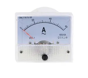 Panel de medidor de corriente analógica, medidor mecánico de corriente de 85L1 CA, 1A, 2A, 3A, 5A, 10A, 20A, 30A