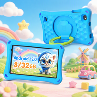 Tablette Enfant Économique 8 Pouces Android 15, Tablette d'Apprentissage pour Enfants 32 Go avec Support Rotatif et Étui Antichoc en EVA, Cadeau Idéal pour Enfants
