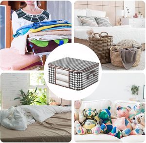 Grand sac de rangement avec fenêtre transparente - Organisateur pliable en non-tissé pour vêtements, couvertures et vêtements de saison - Product Image 3
