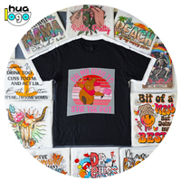 Autocollants de transfert thermique personnalisés Huaga Factory, design biblique chrétien Jésus, prêts à l'emploi, en PET écologique et lavable pour T-shirts