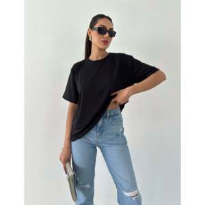 T-shirt basique simple pour femme, col rond, 100% coton, jersey respirant, coupe classique, manches courtes - Product Image 5