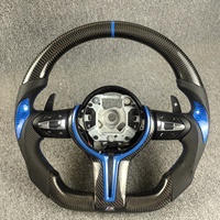 Volant en cuir M adapté aux BMW F30 F32 F10 F20 F07 F01 E46 E60 E90 M3 M4 M5 M7, volant personnalisé en fibre de carbone avec LED