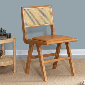 Silla de jardín impermeable de madera maciza de diseño moderno para restaurante, silla de ratán sin brazos para comedor al aire libre, venta al por mayor - Product Image 3