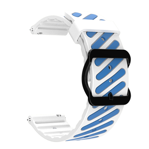 Bracelet de remplacement Win-Win de luxe en silicone bicolore, résistant à la transpiration, compatible avec les montres Samsung et <span class=keywords><strong>Huawei</strong></span> de 22 mm - Product Image 6
