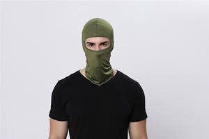 Grosir Logo kustom Naja hitam Balaclava Breathable Polyester warna Solid bersepeda pria Halmet Liner Ski masker wajah penuh - Product Image 6