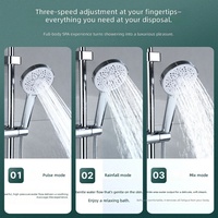Ensemble de douche à main blanc quatre fonctions en cuivre pur pour usage domestique, haute pression, jet pulvérisateur/massage/bulles/pluie - Vente en gros usine