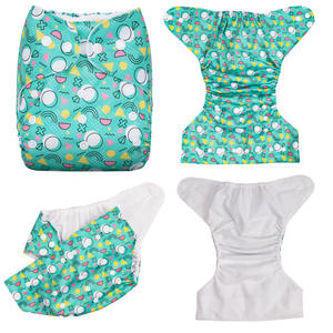 Grosir popok kain mikrofiber dapat digunakan kembali untuk bayi baru lahir diskon harga rendah popok saku tahan air dengan dicetak - Product Image 2